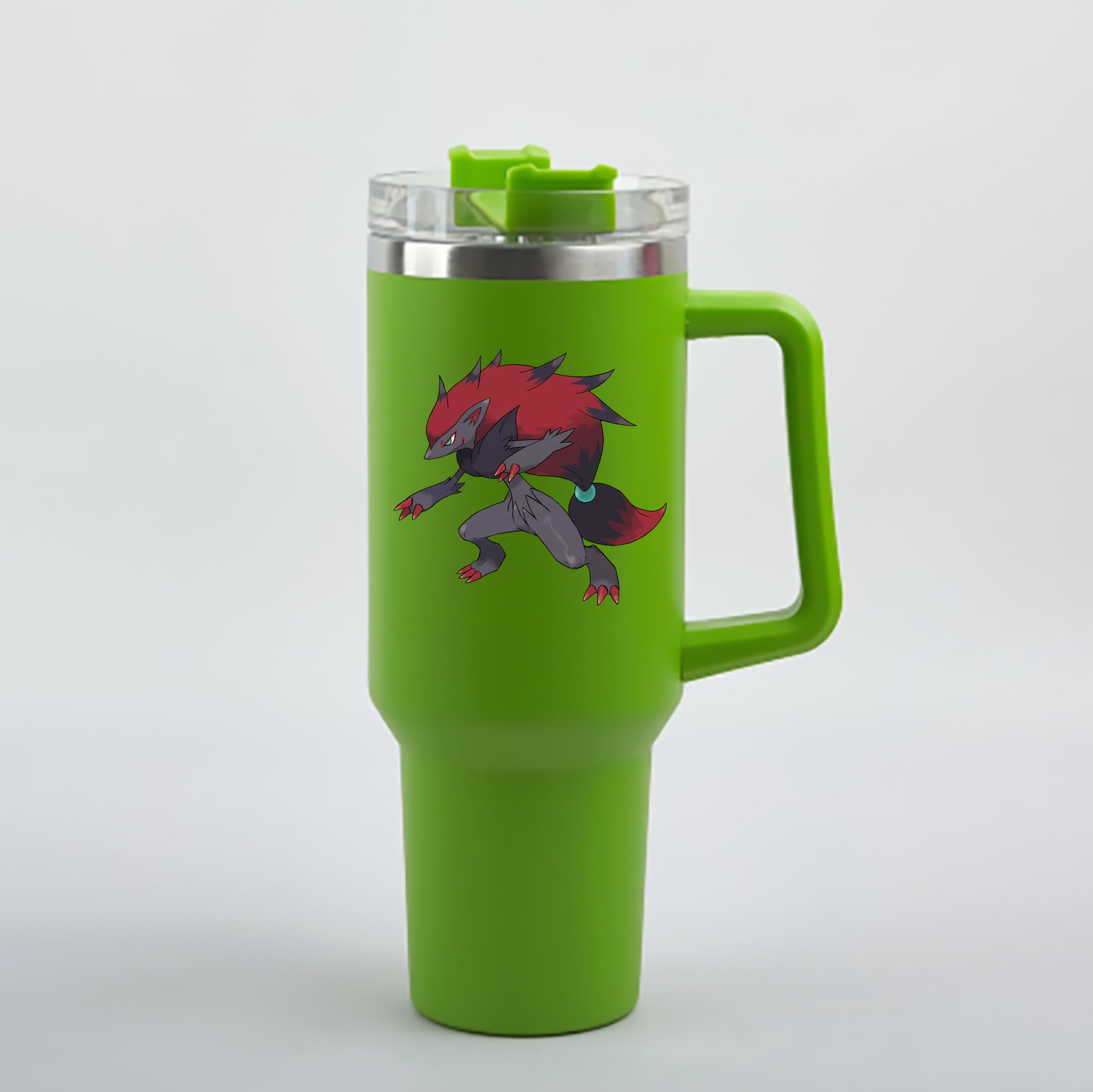 （画像用） ポケットモンスター Pokémon 1200mL車用タンブラー - クリスタルステッカー（プラスチックストロー付き）